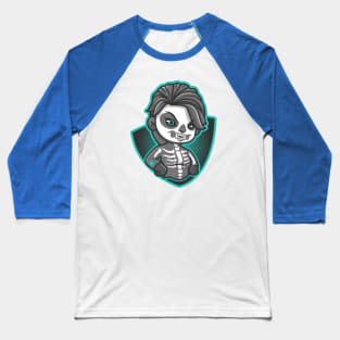 Cute Skull Kid Logo Cartoon Baseball T-Shirt